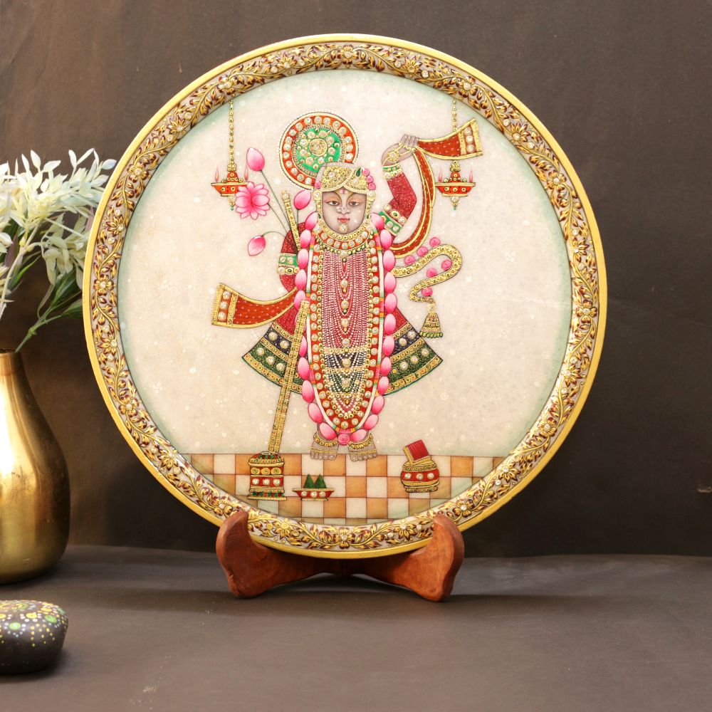 MARBLE PLATE GOLD BORDERE