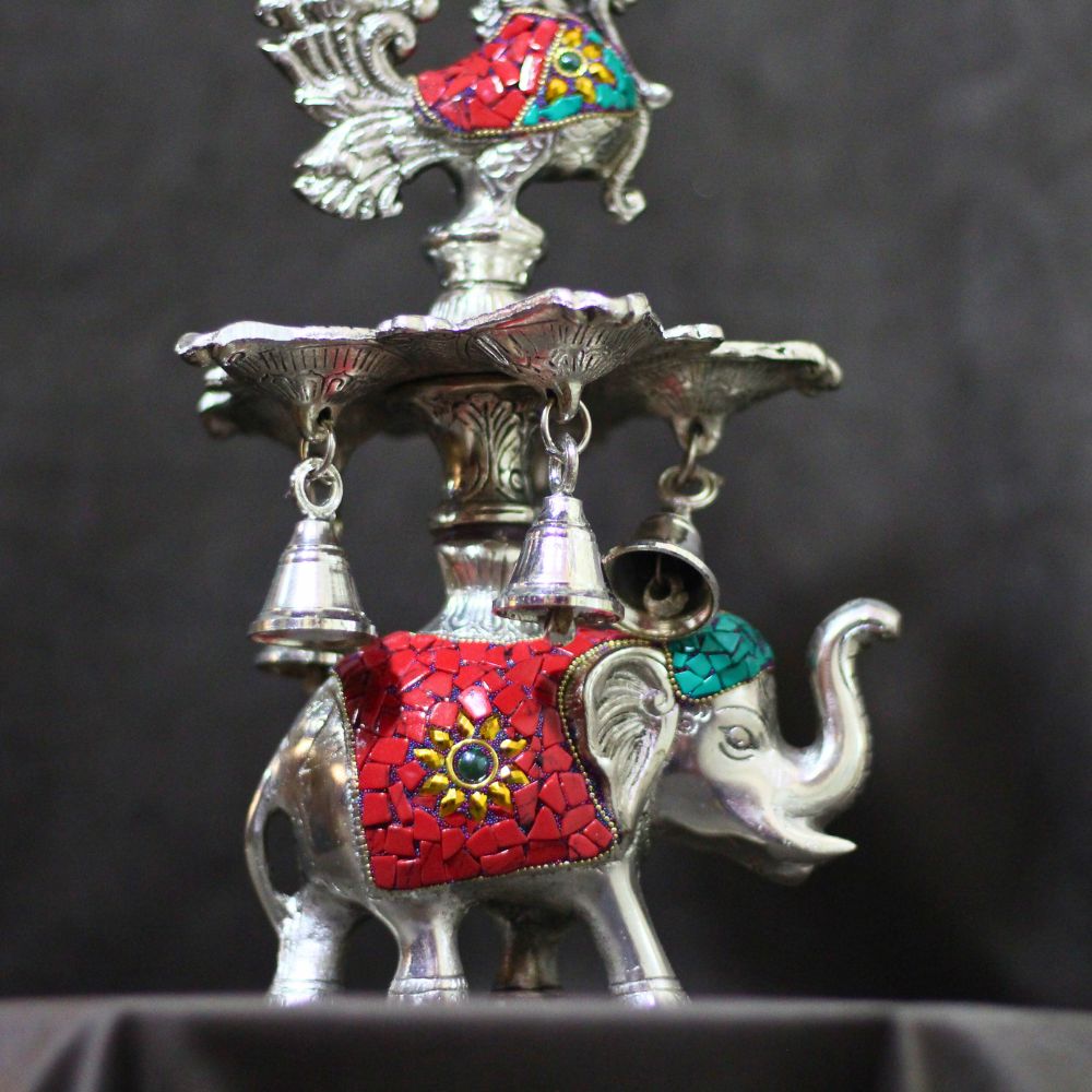 Metal Stone Elephant Samai - 3