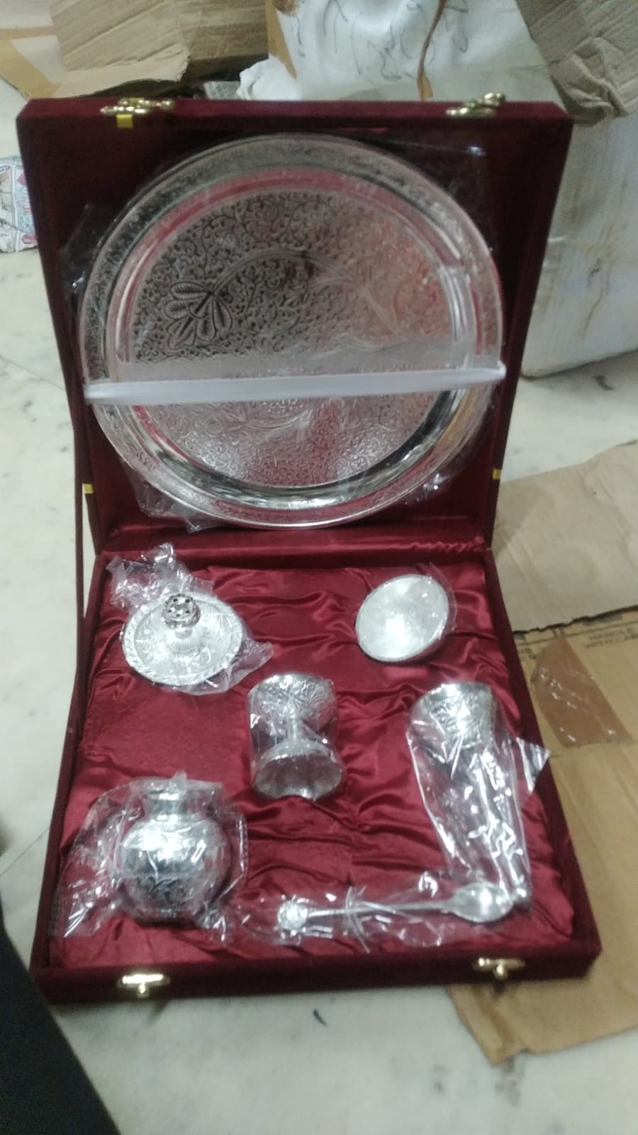 Pooja Set Silver
