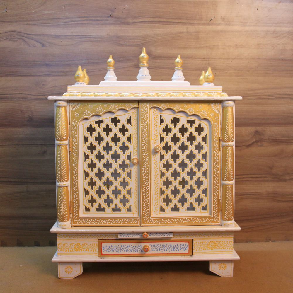 Wooden Printed  Mandir 26x10x24