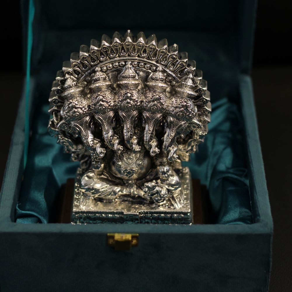 5 Face Ganesh Ji 13'' W/b - 4