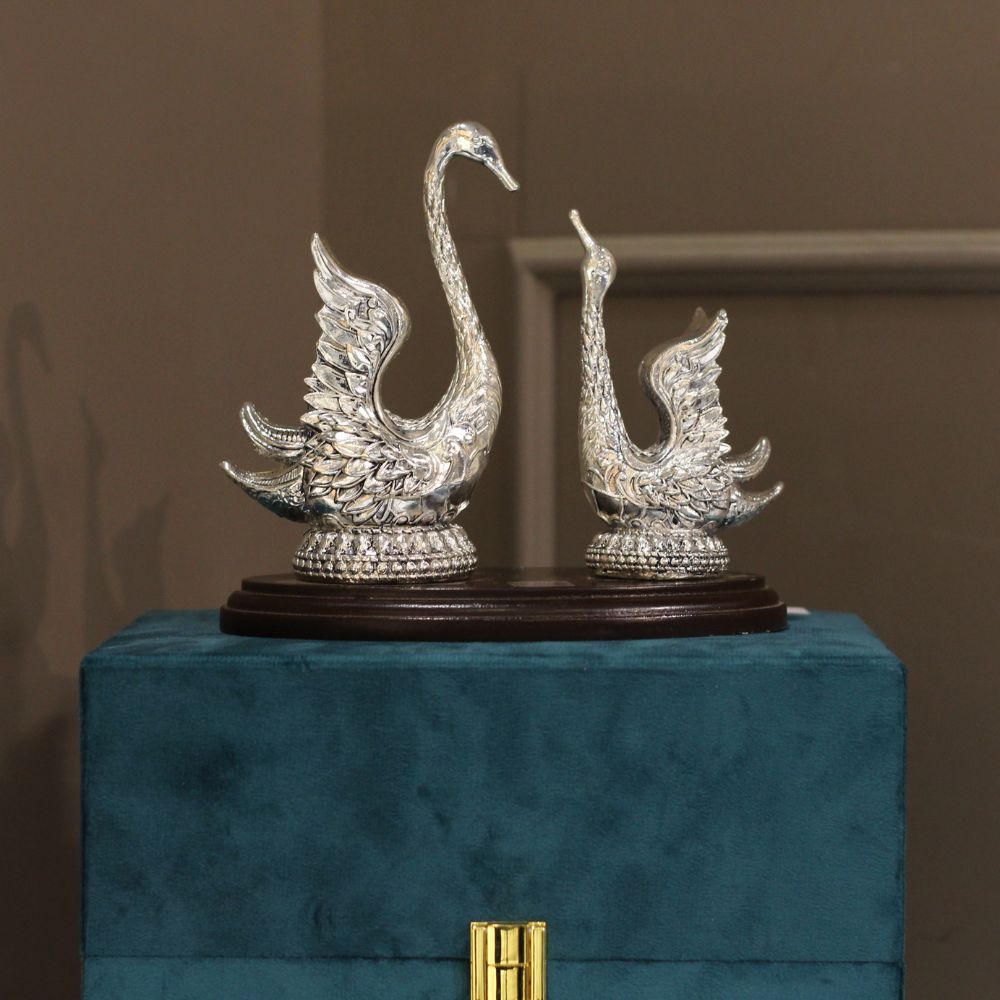 Swaan Pair Clad With Silver W/box - 5