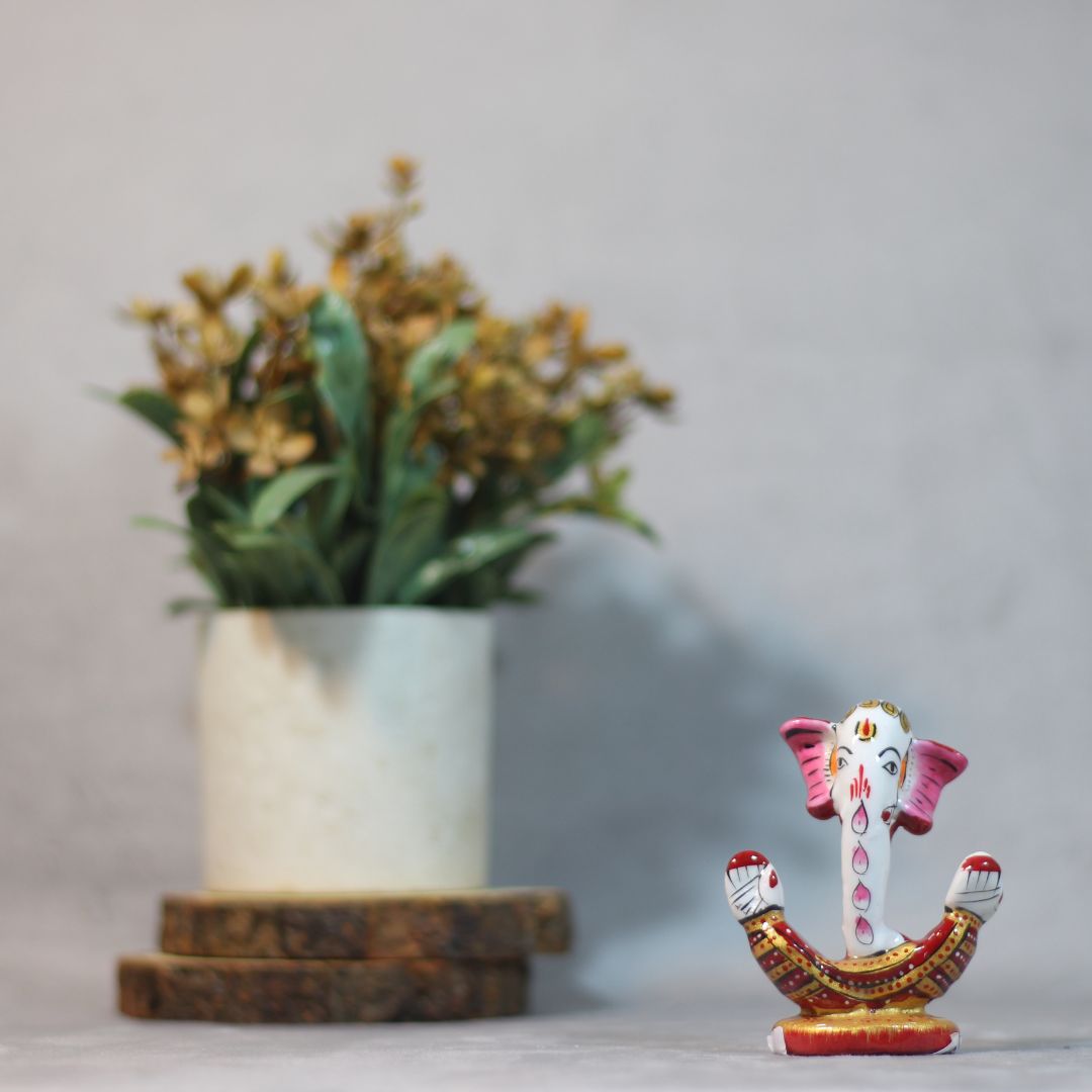 Metal Laddu Ganesh 3'' - 6