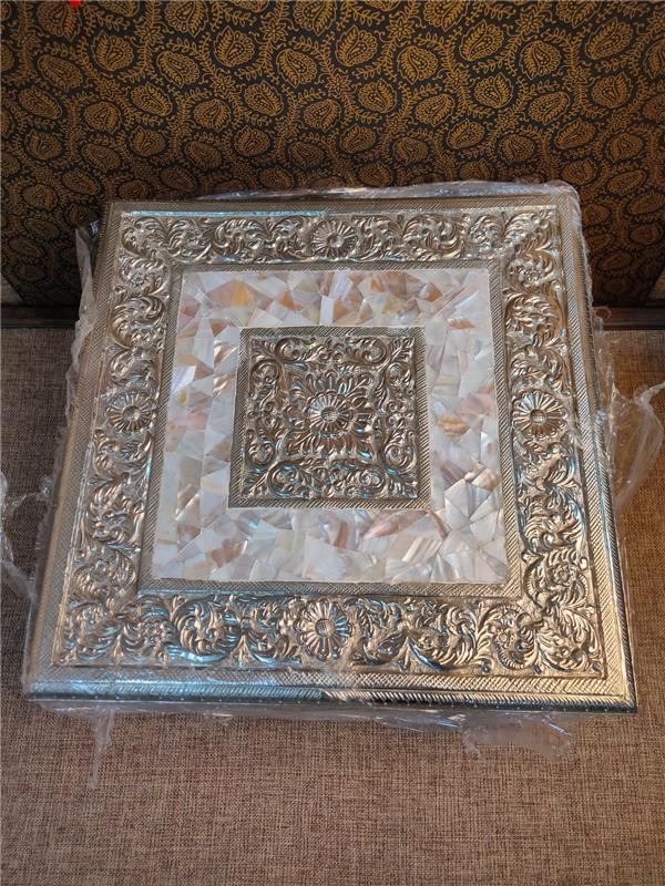 HEAVY CARVING PEARL CHOWKI