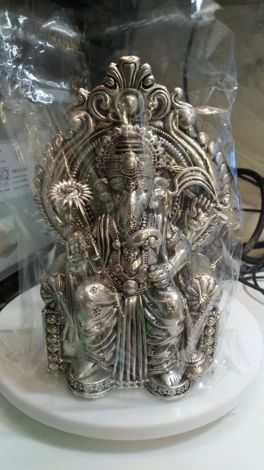 Brass Singhasan Ganesh