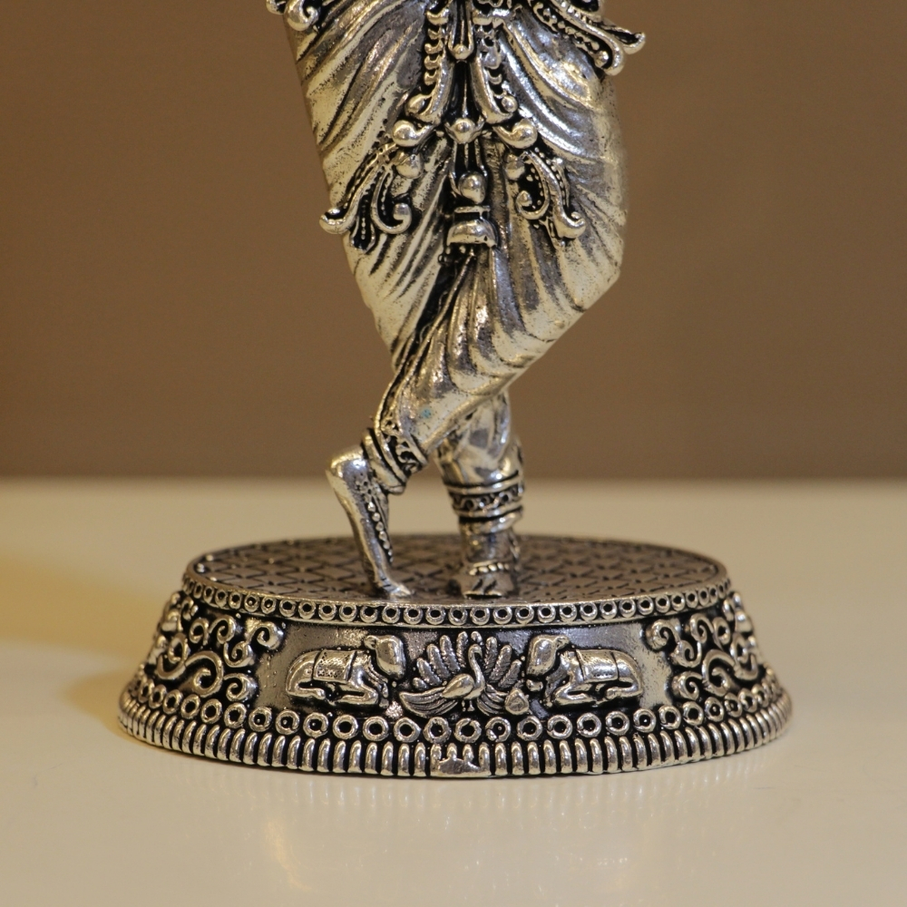 Brass Standing Krishna Statue - 4