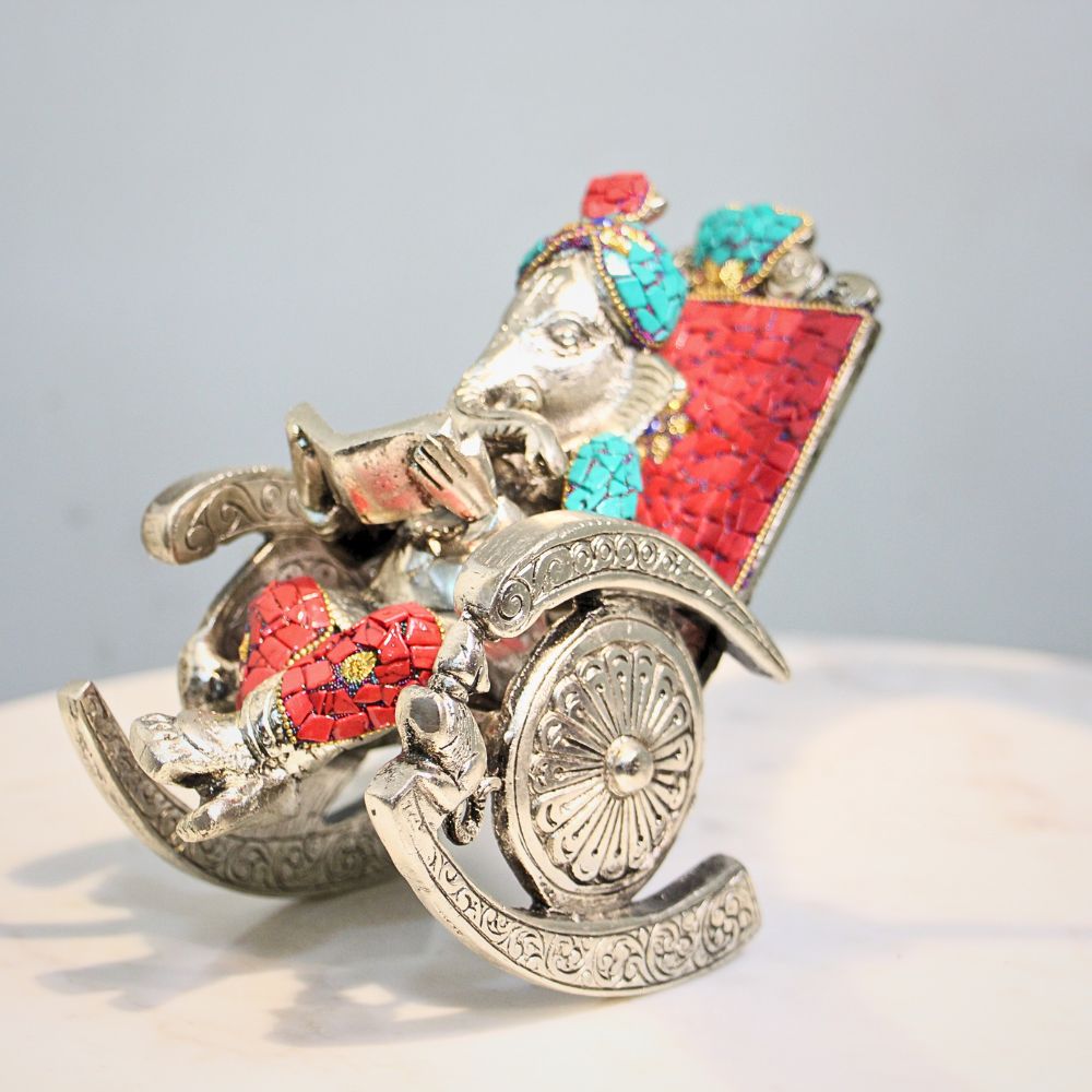Metal Stone Chair Ganesh