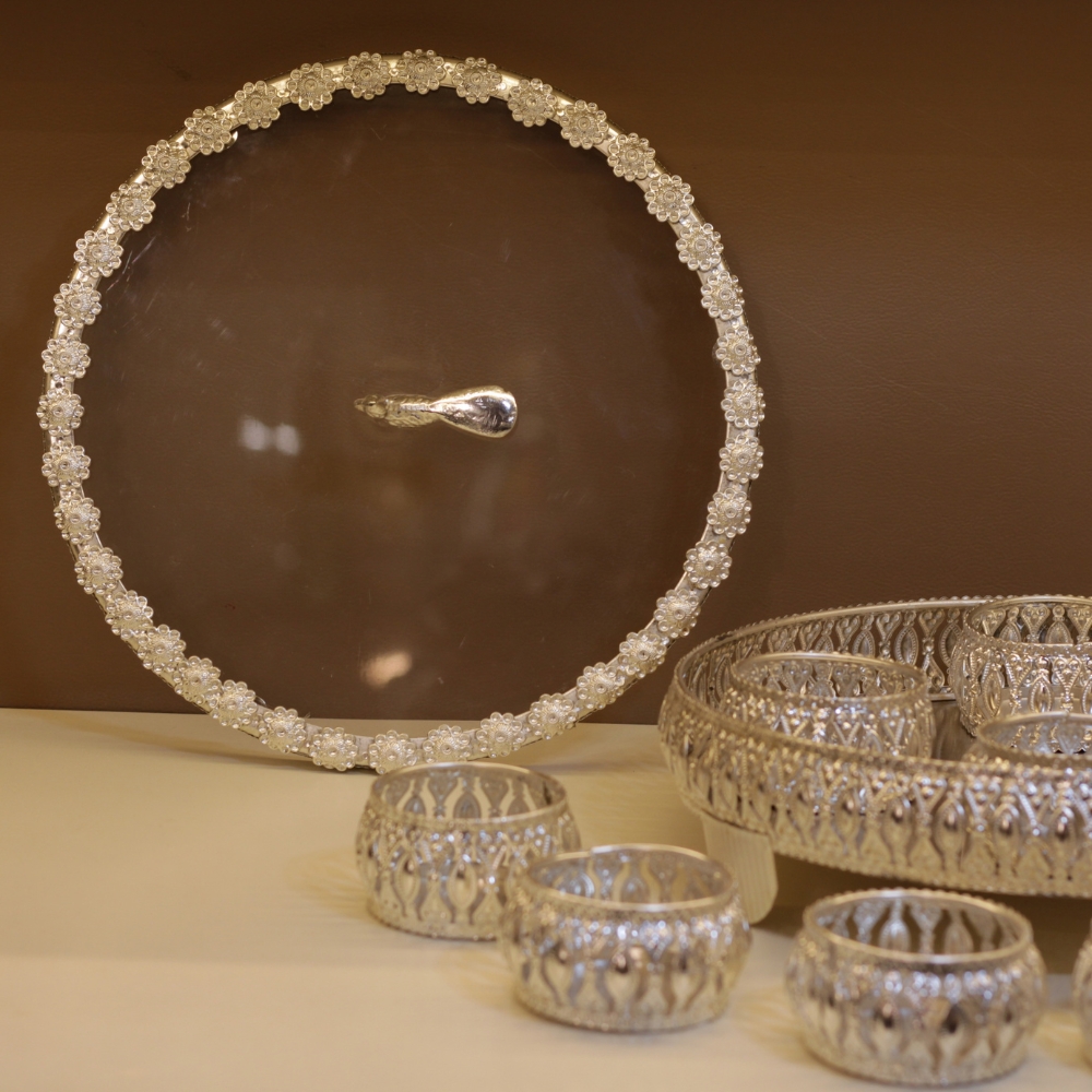 Silver Jali 8 Bowl Box - 3