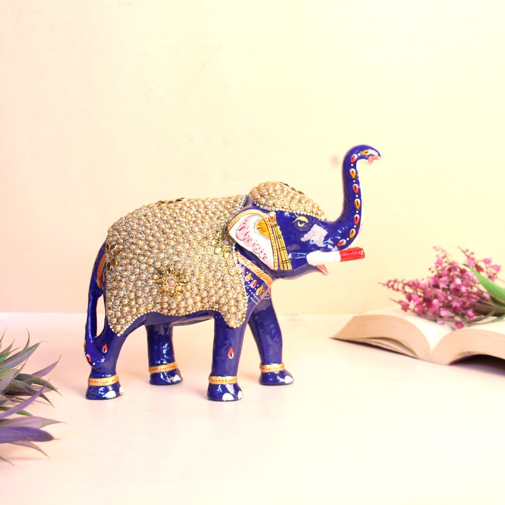 Stone Elephant 8''