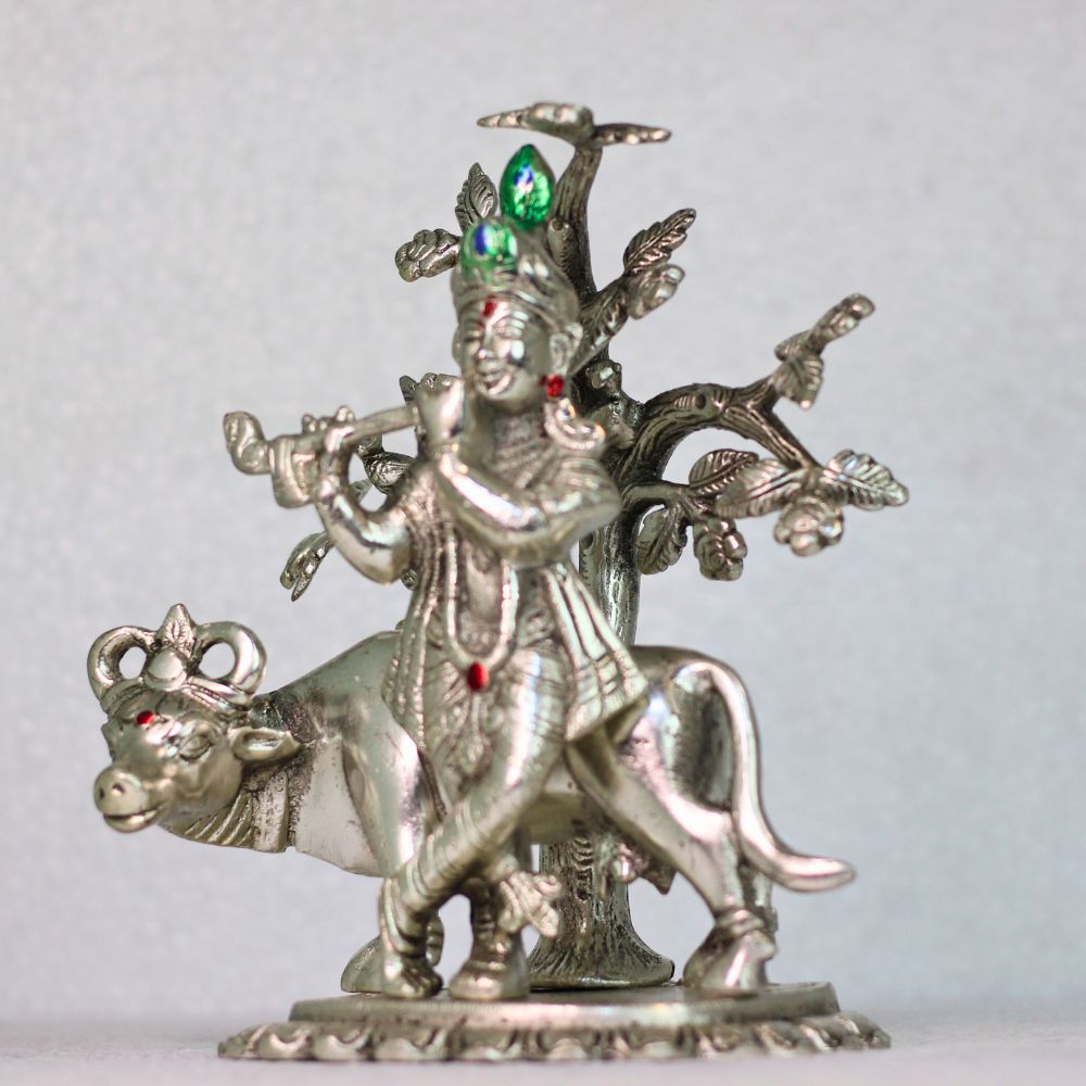Metal Krishna Cow - 4