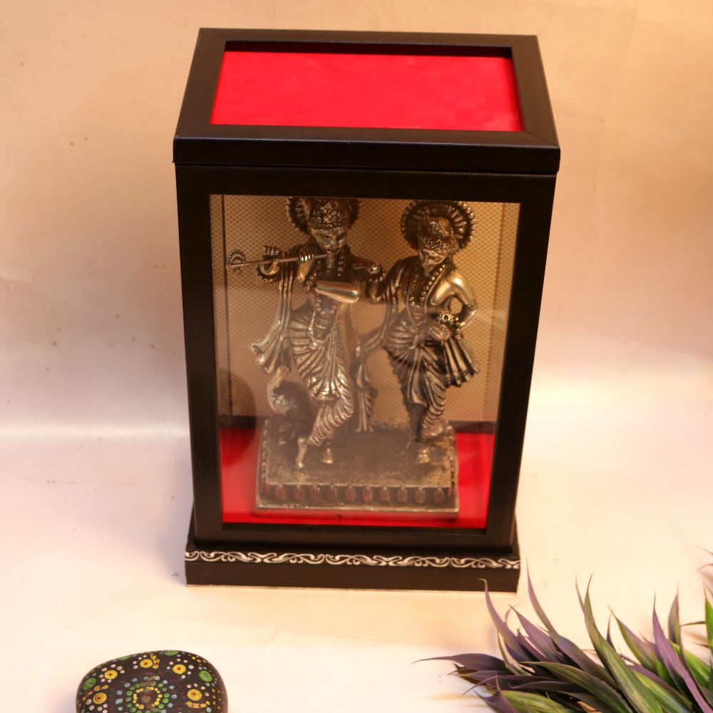 METAL RADHA KRISHAN 10X7 FRAME BOX