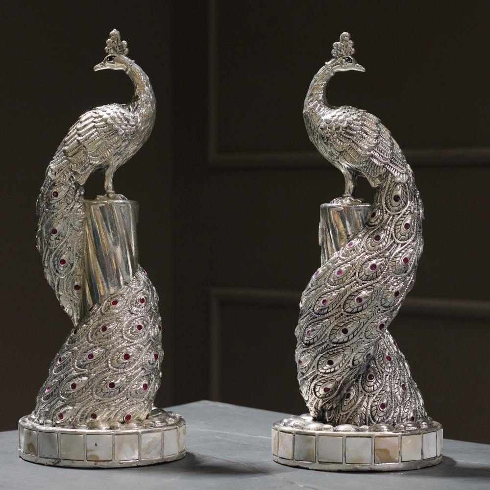 Peacock Feather Pair Stones & Mop - 5