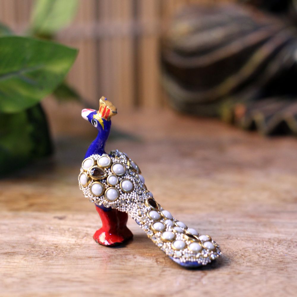 Metal Stone Peacock 1 inch - 5