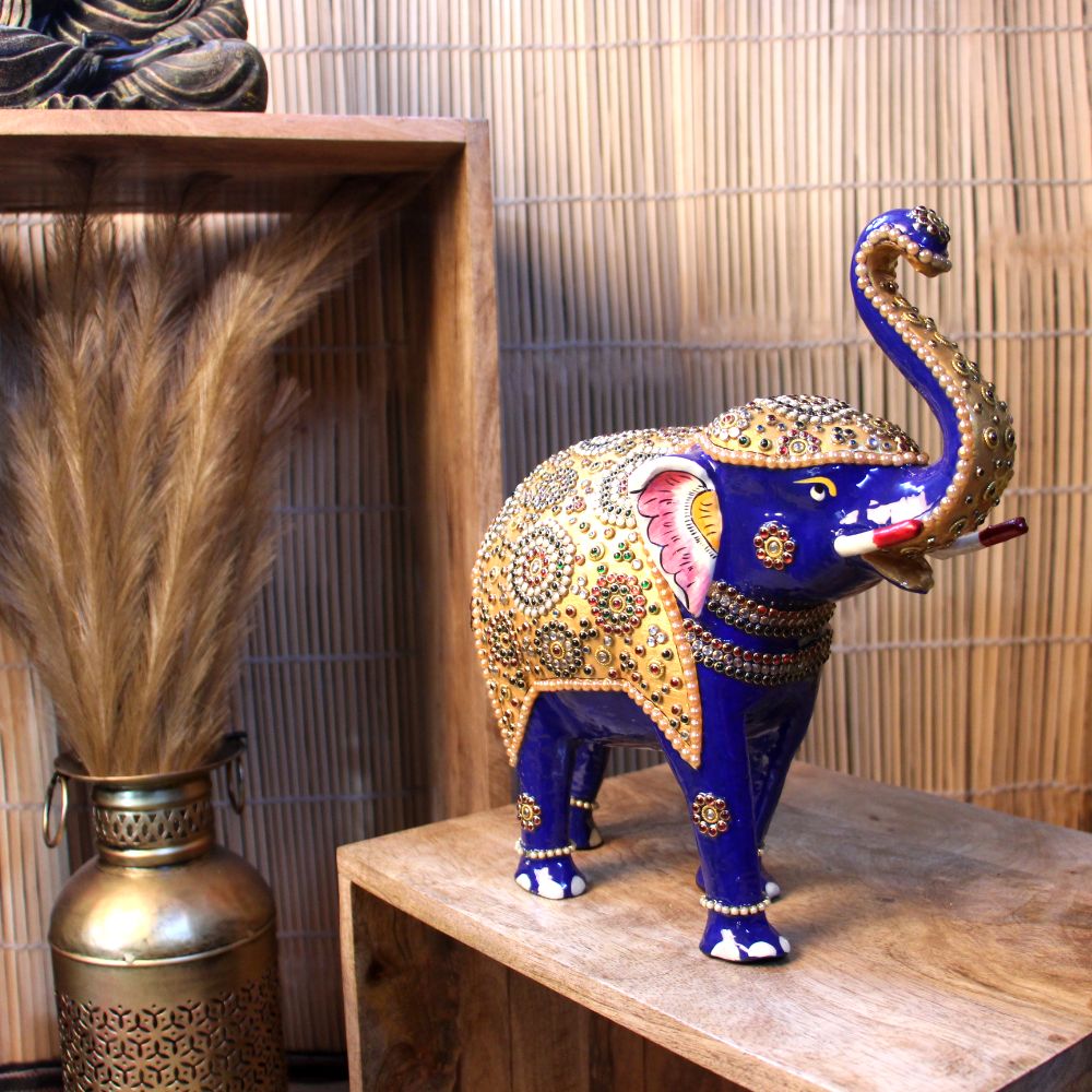 Metal Elephant Jewellery Work 12'' - 3