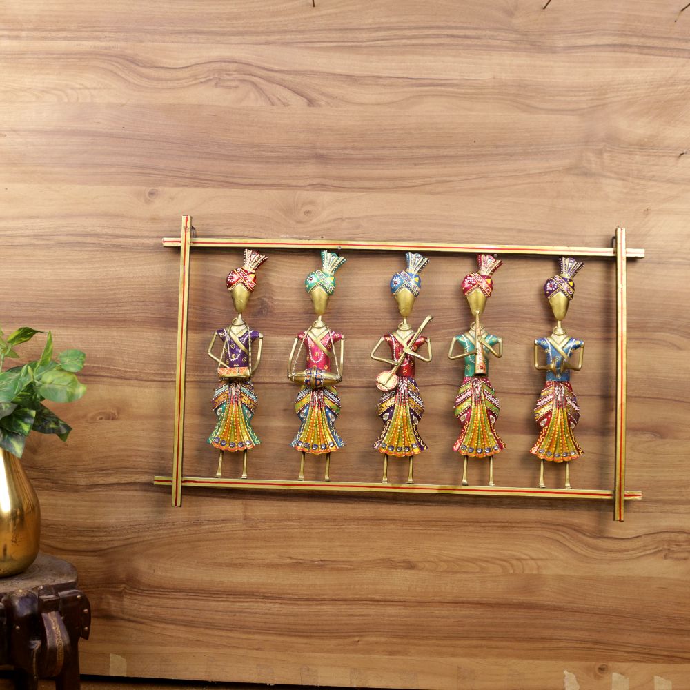 IRON PAINTED WALL MUSICAL 5 SARDAR FRAME SMALL FINE - 3