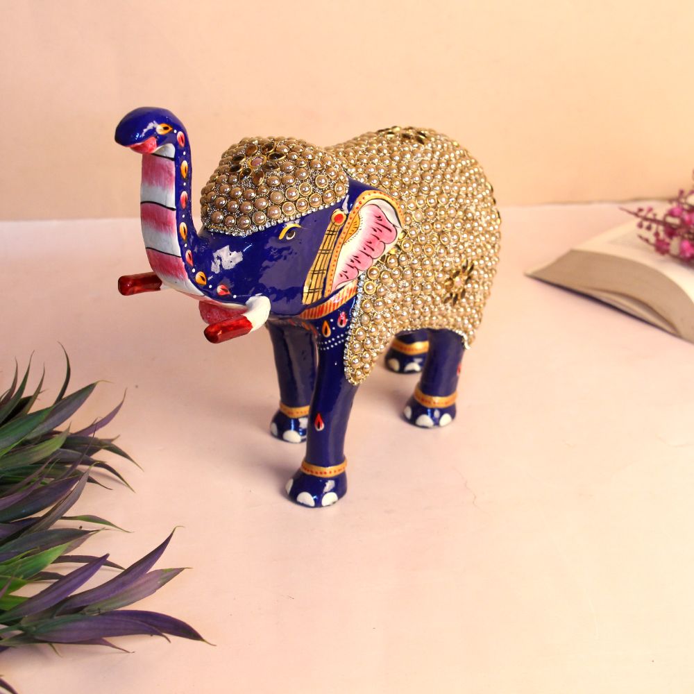 Stone Elephant 8'' - 5