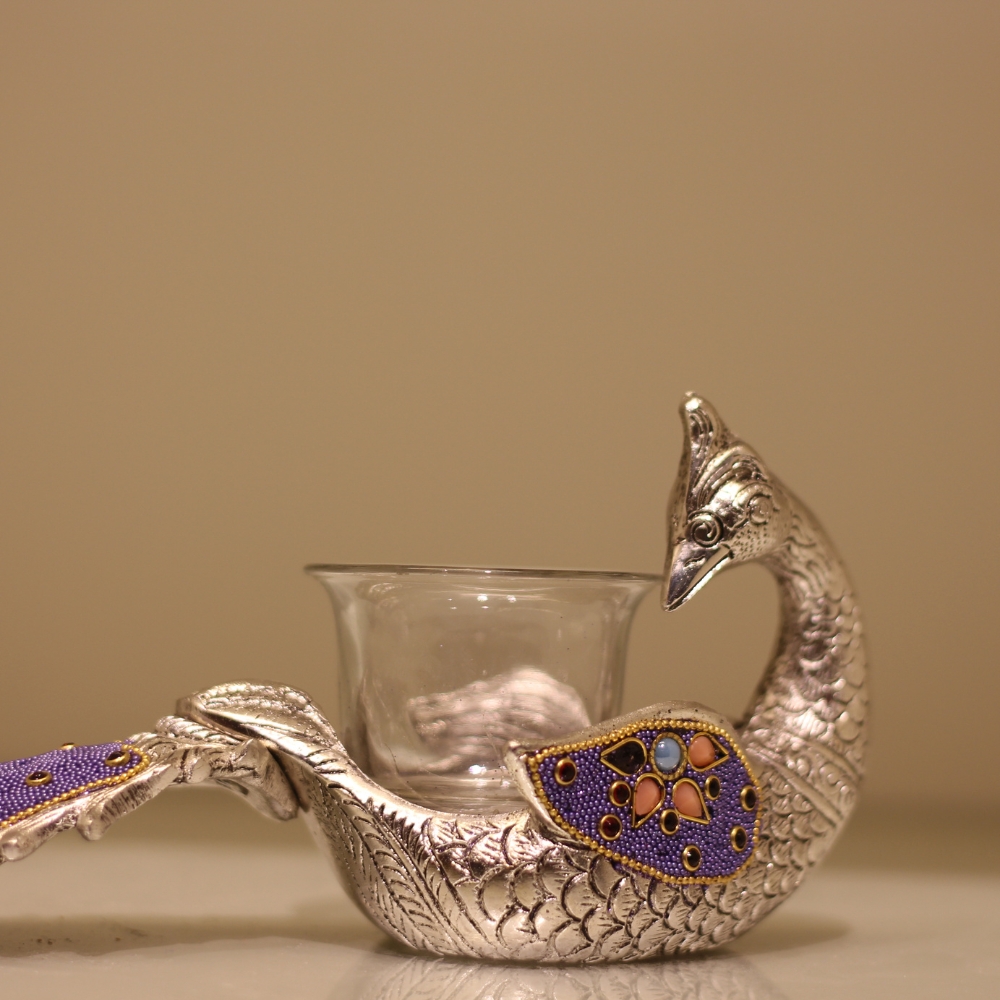 Peacock Tea light Purple Single - 3