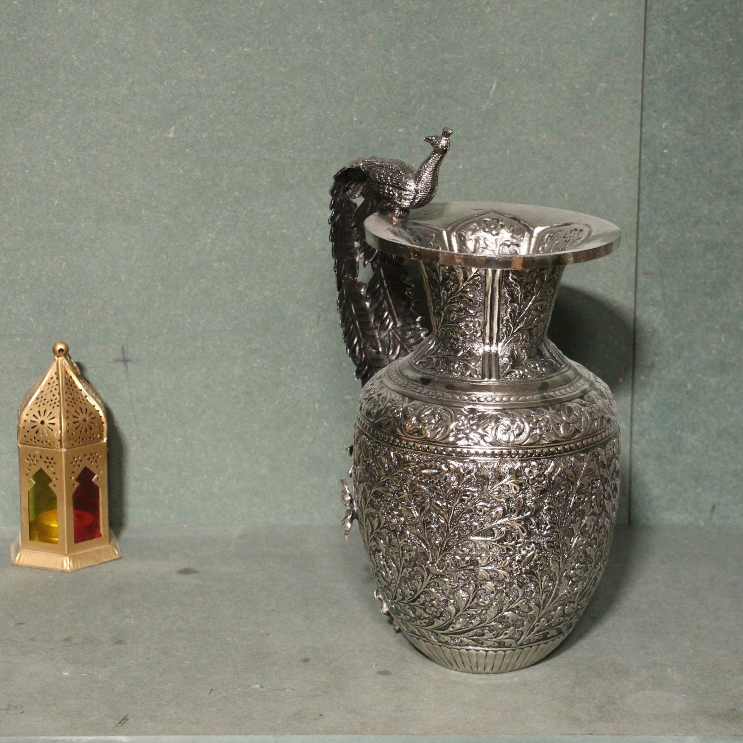 Brass Peacock Flower Pot - 12