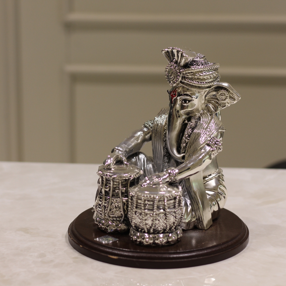 Ganesh Ji Tabla Clad Silver - 5