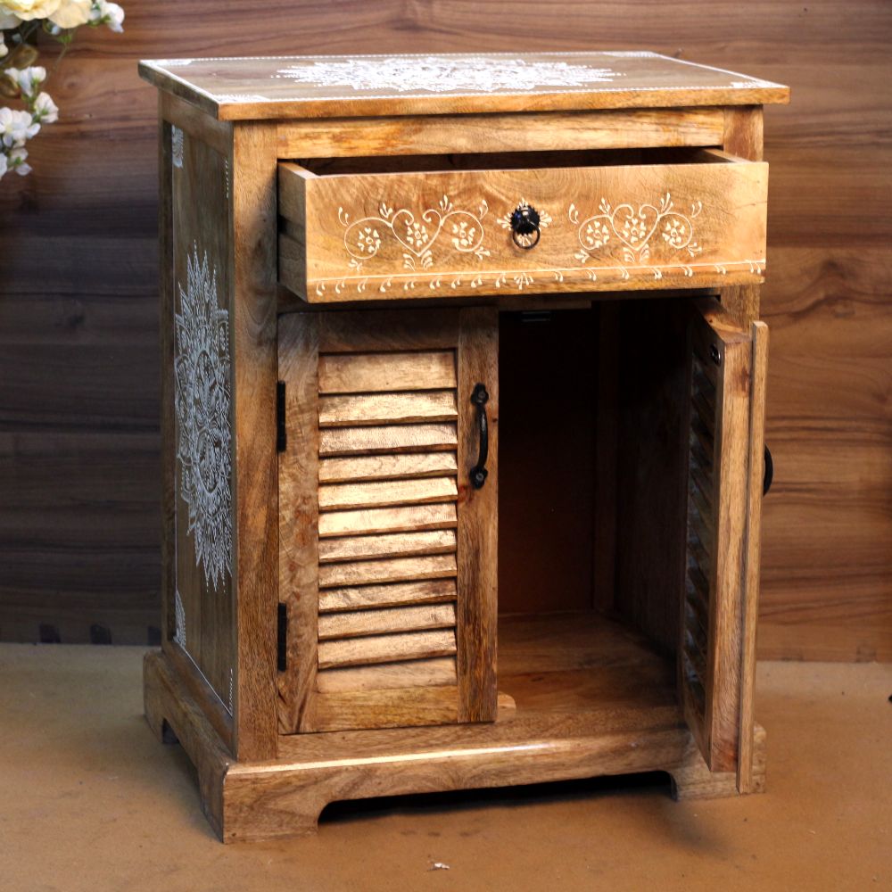 Wooden 1 Drawer Chest Ptd - 3