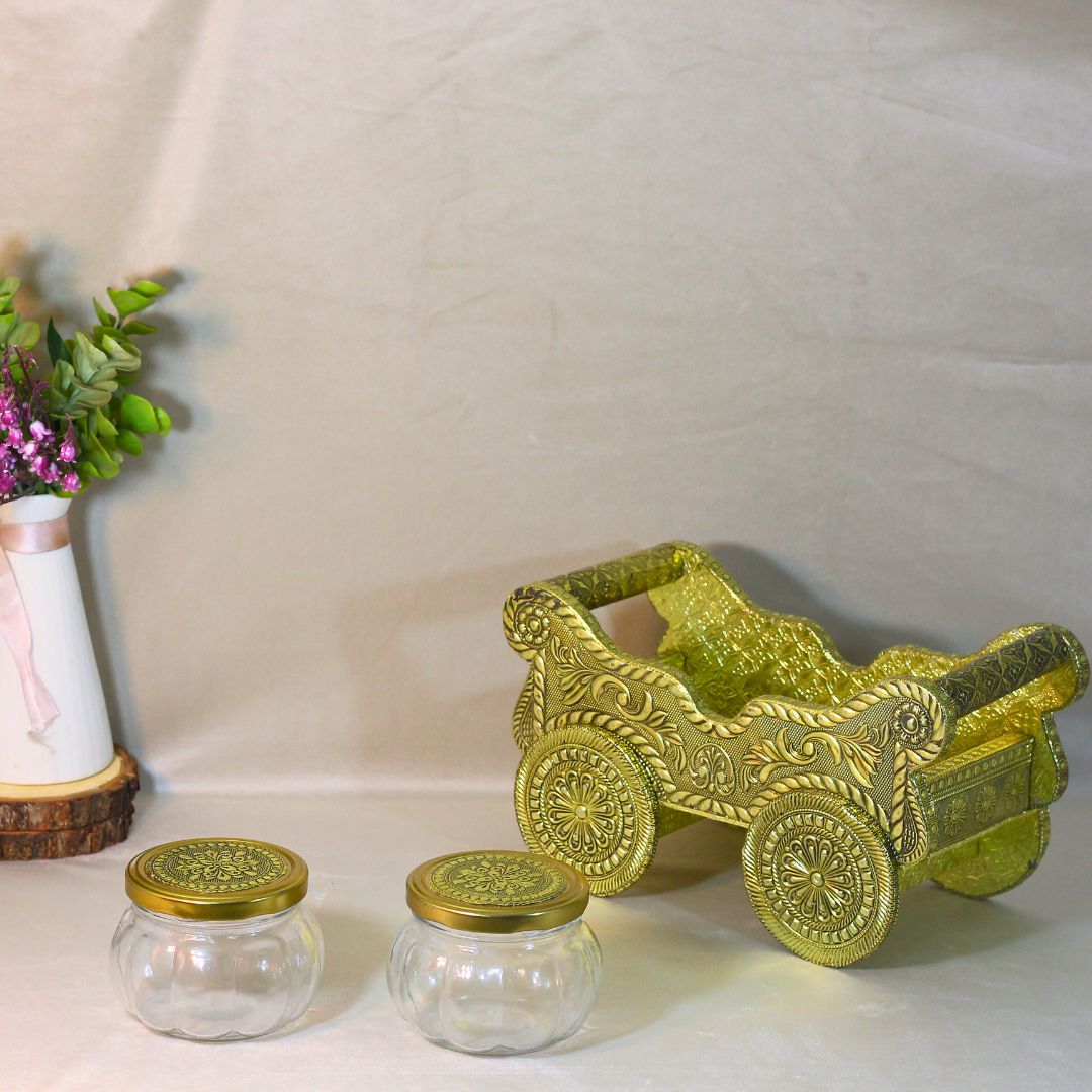 2 Jar Dryfruit Box Trolly - 4
