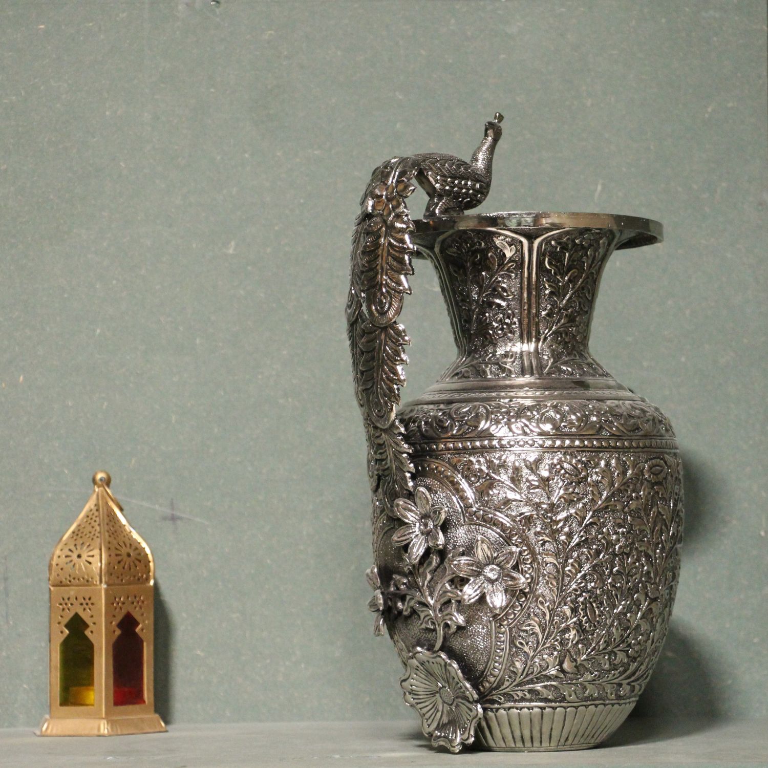 Brass Peacock Flower Pot - 4