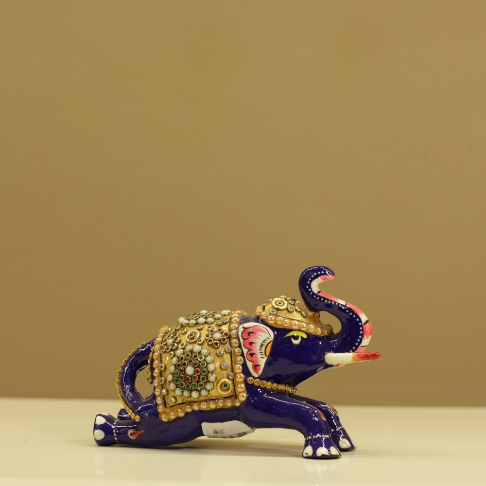 Sitting Elephant Jewellery Work 3''