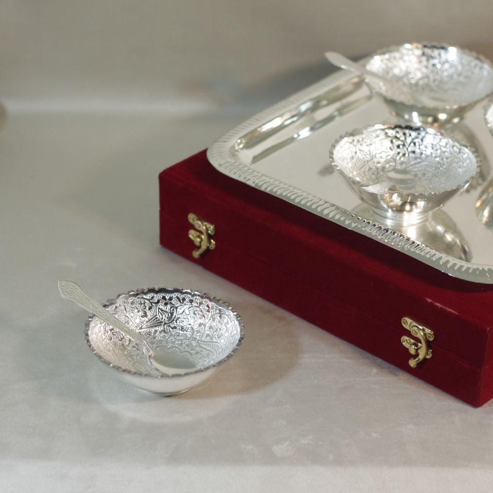 4Pc Bowl Tray Set W/box - 4