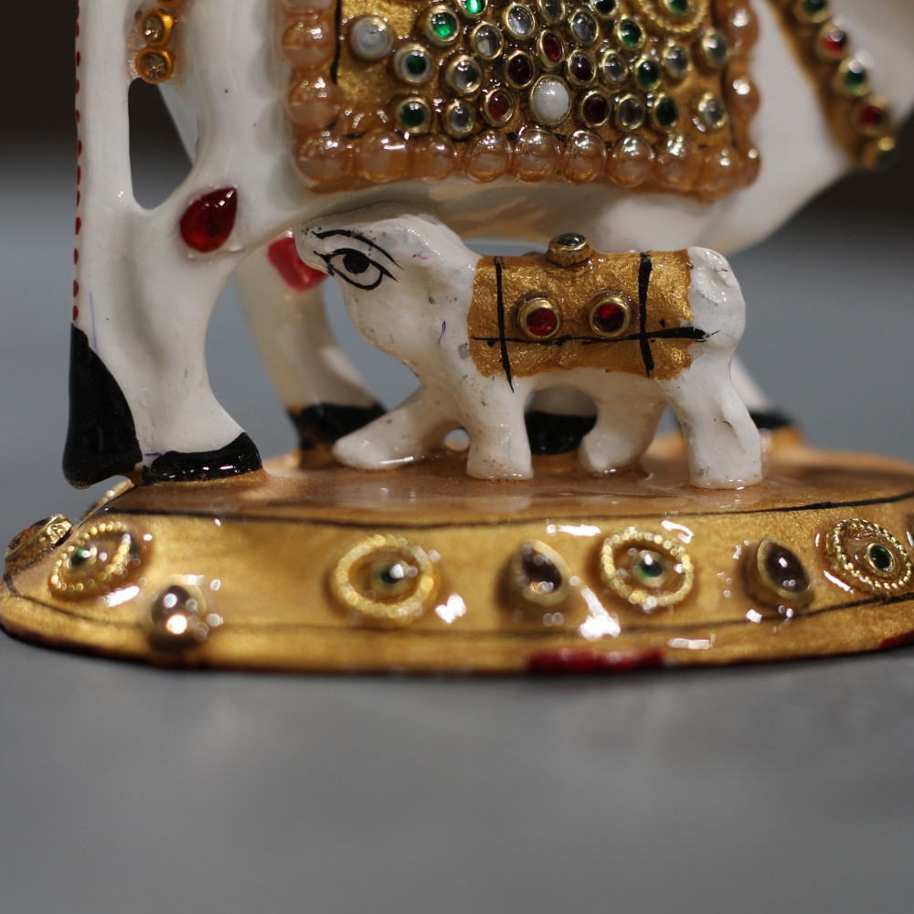 Metal Cow Jewellery Gold 3'' - 4