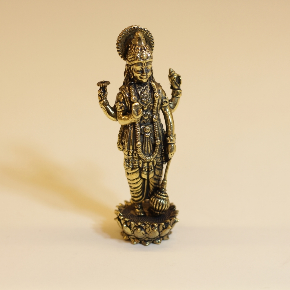 Brass Vishnu Ji Small - 3