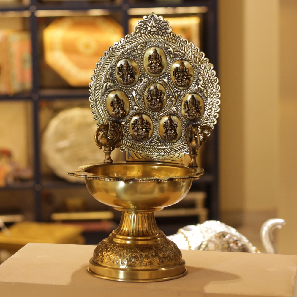 Brass Asthalaxmi Diya - 4