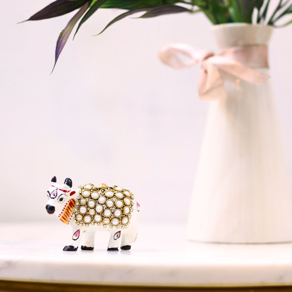 Metal Stone Cow 1''
