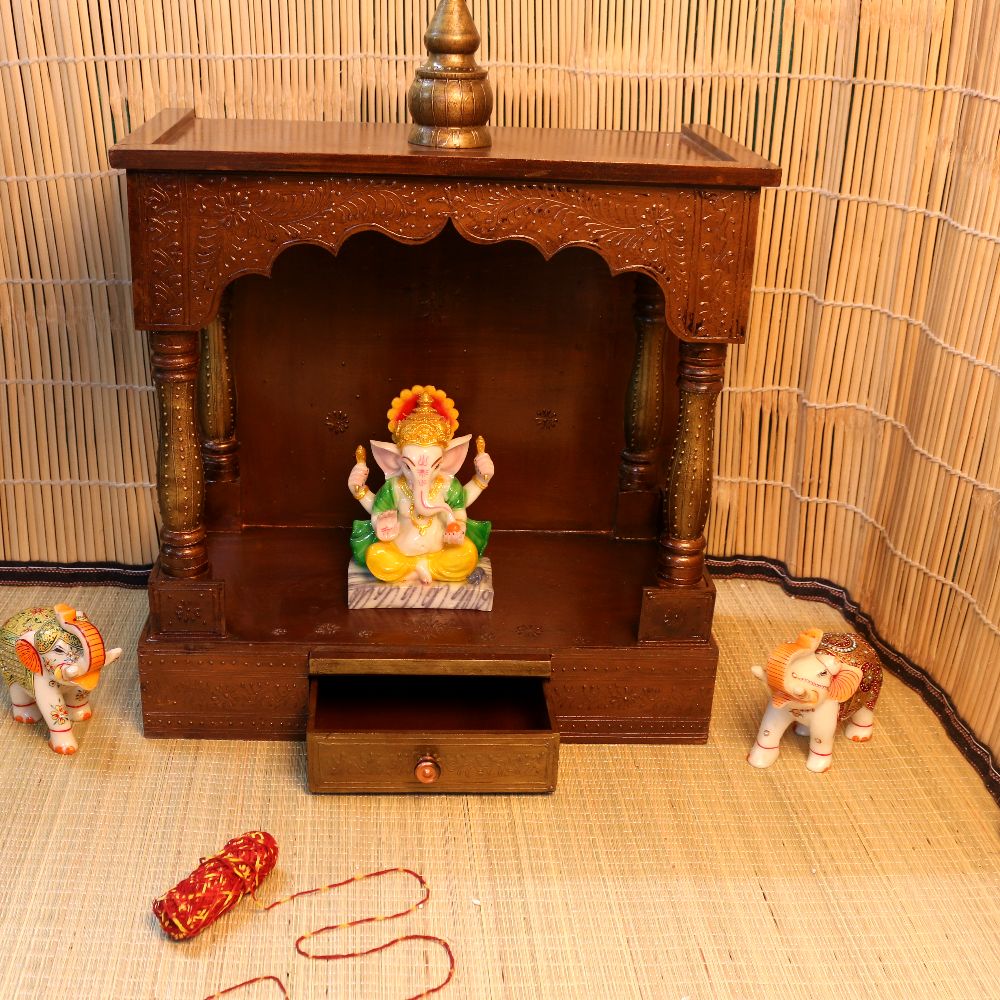 WOODEN MANDIR 12X24X24