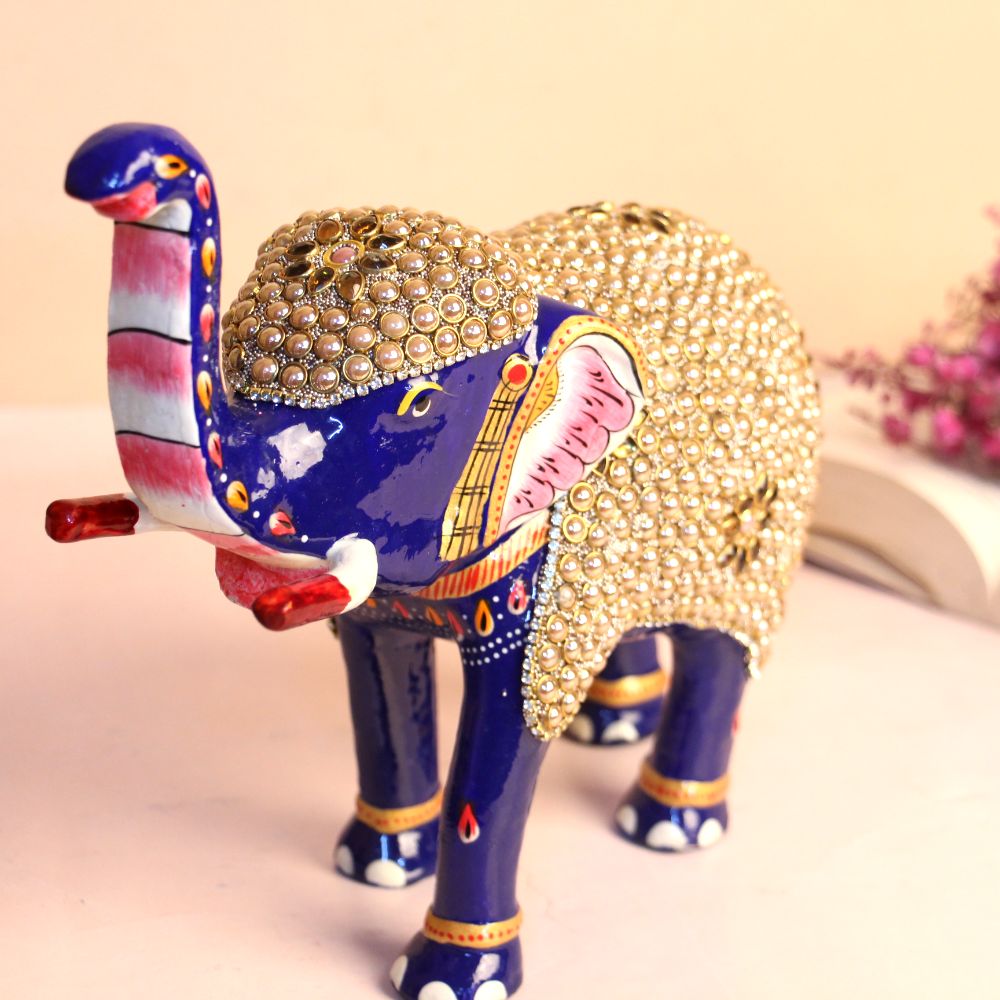 Stone Elephant 8'' - 3
