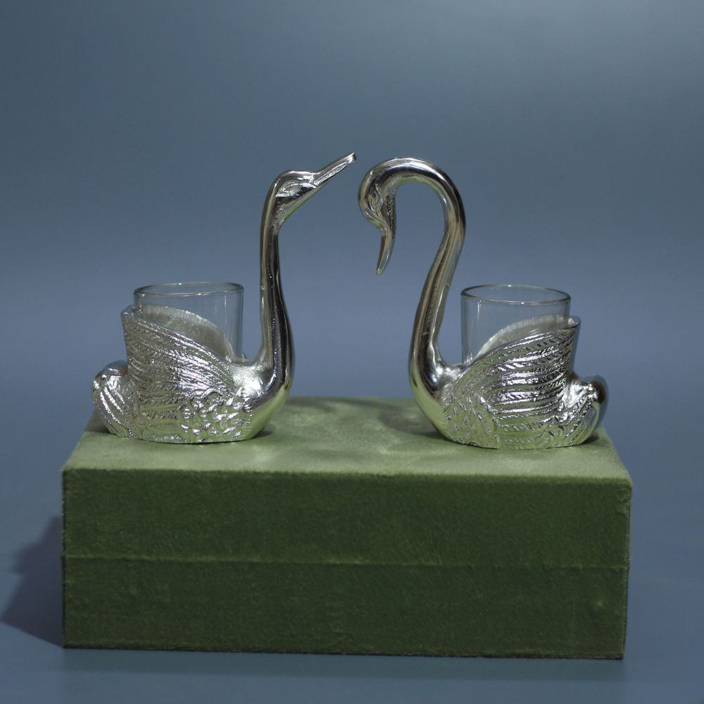 Duck Tealight Set Of 2 W/Box