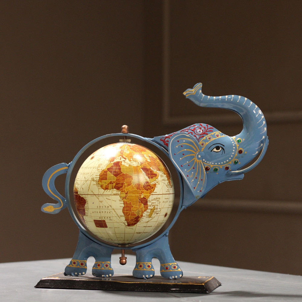 New Elephant Globe BLue
