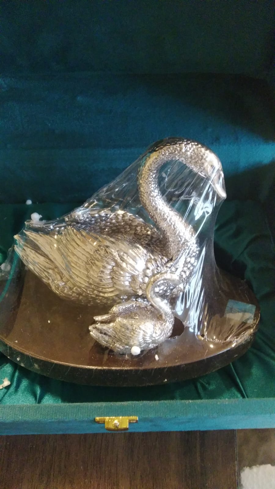 Duck With Baby Silver W/box