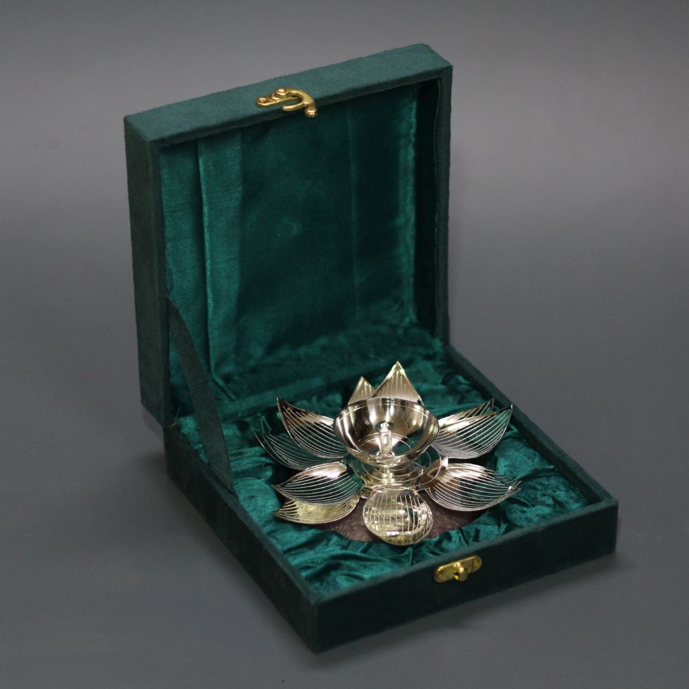Resin Kamal Diya W/box