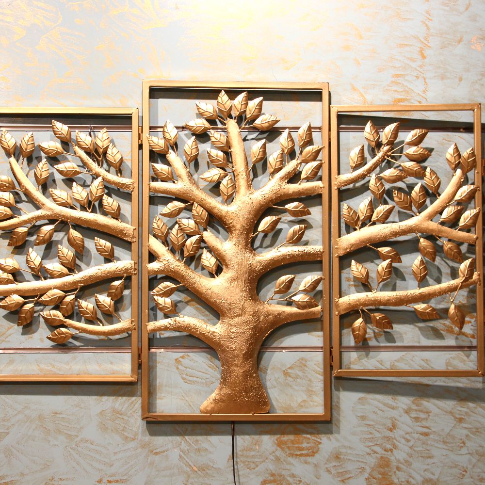 Iron Golden 5 Folding Wall Tree