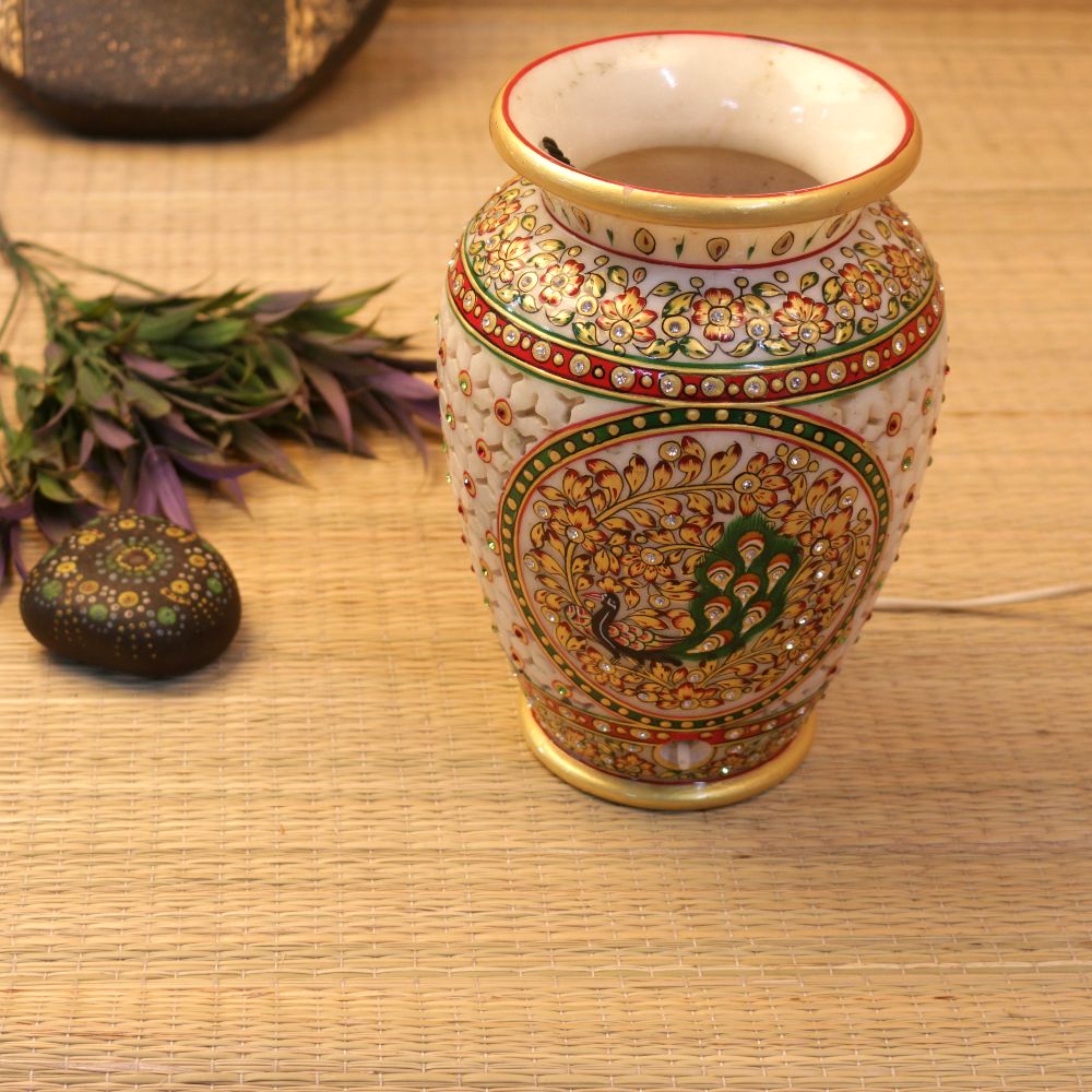 MARBLE JAALI LAMP BIG