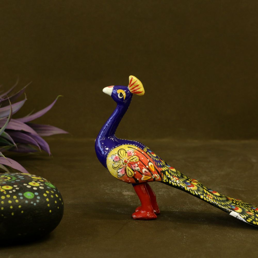 Metal Minakari Peacock 4''