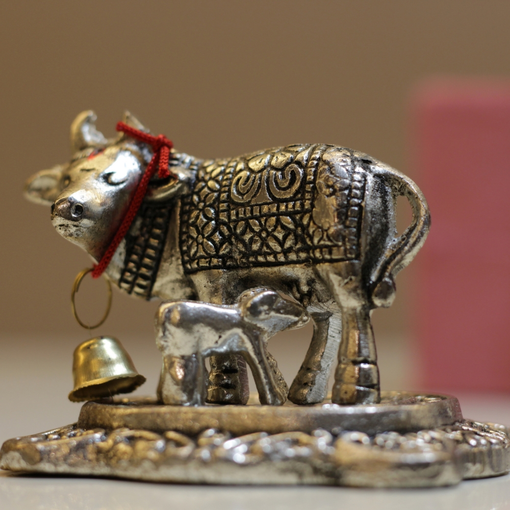 Metal Small Cow W/b - 3
