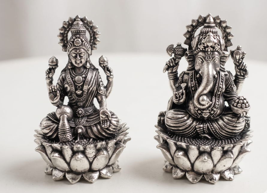 Brass Laxmi Ganesh Pair 2.5