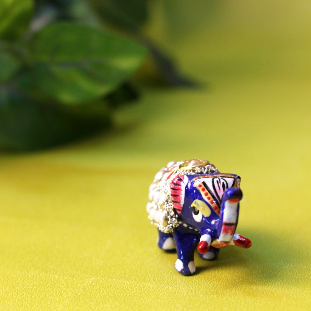 Metal Stone Elephant 1 inch - 3