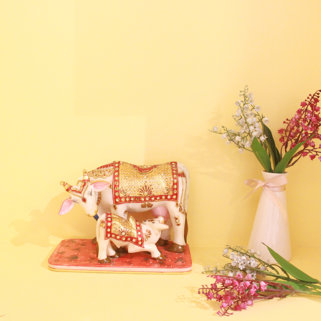 Marbal Cow With Baby
