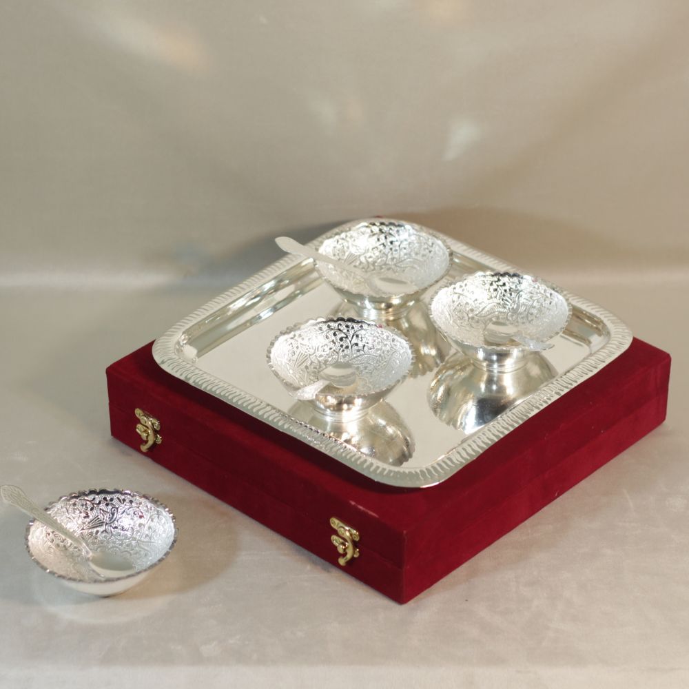 4Pc Bowl Tray Set W/box - 3
