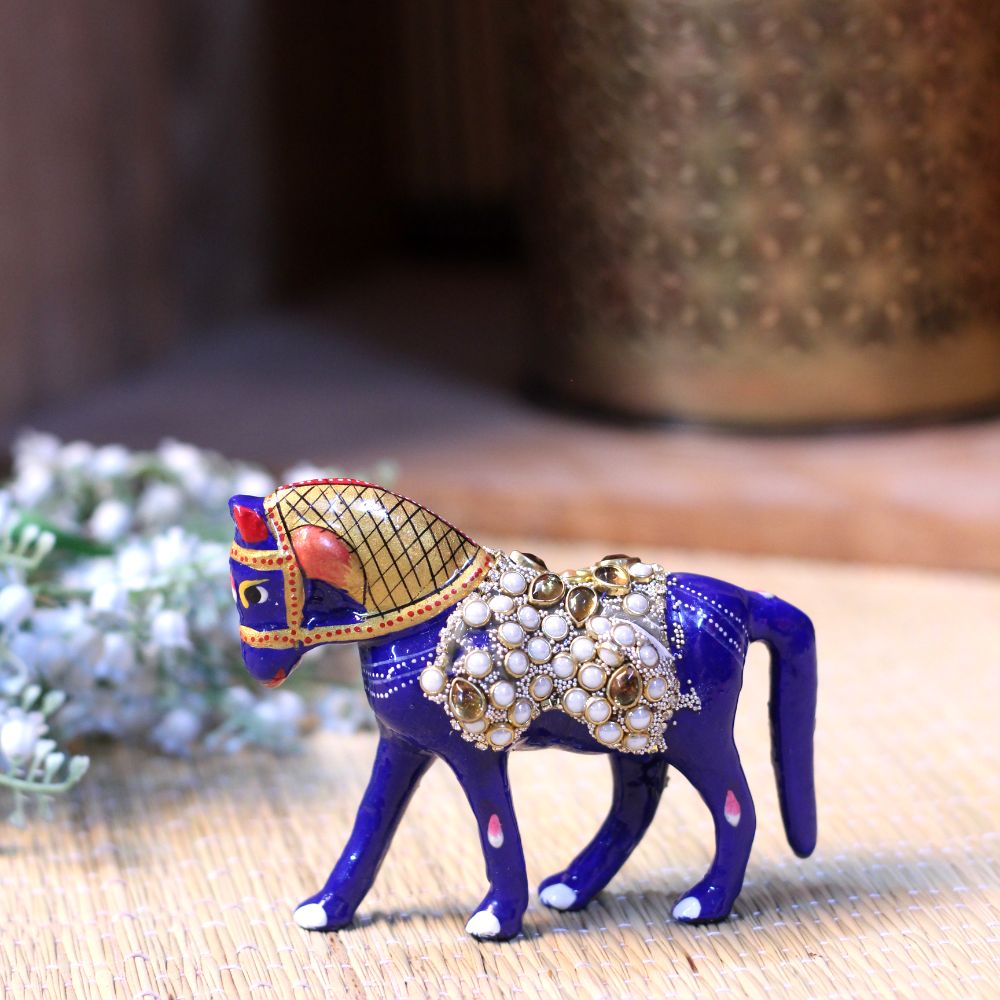 Metal Stone Horse 4'' - 4