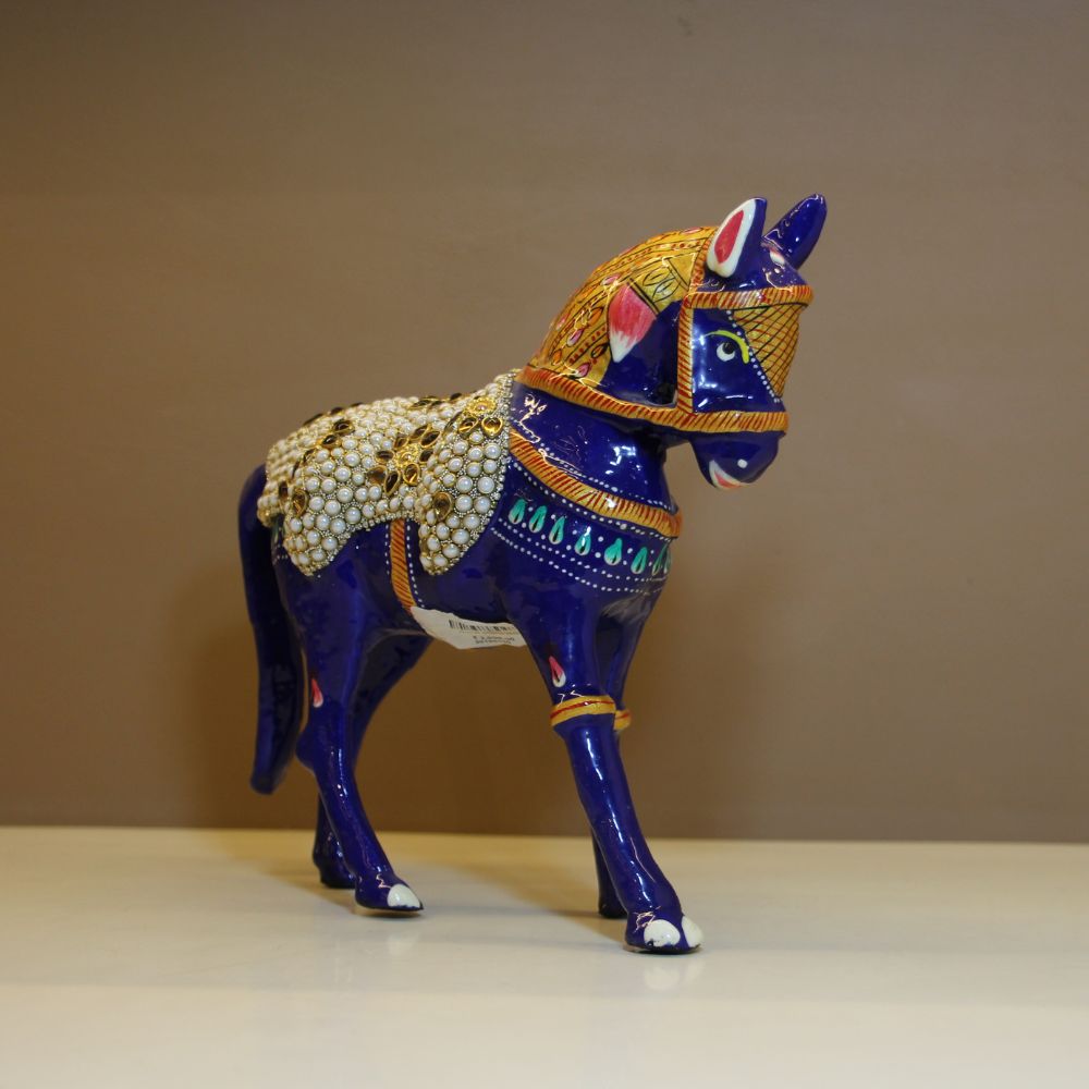 Metal Stone Horse 8'' - 5
