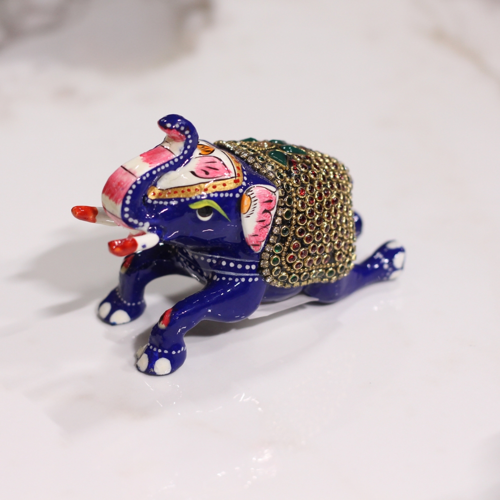 Sitting Elephant Carpet Stone 3''