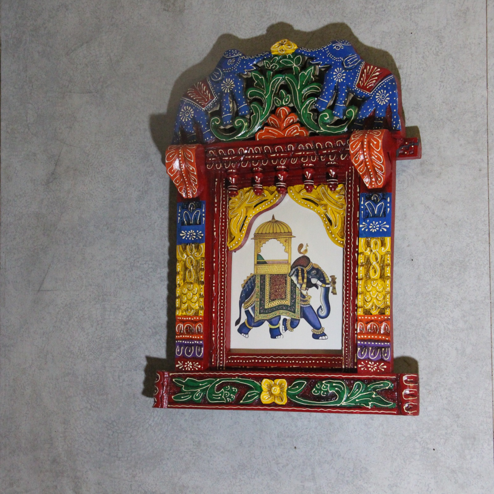 Wooden Jharokha With Painting 27''